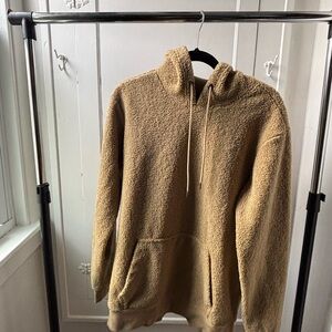No Boundaries Tan Sherpa Pullover